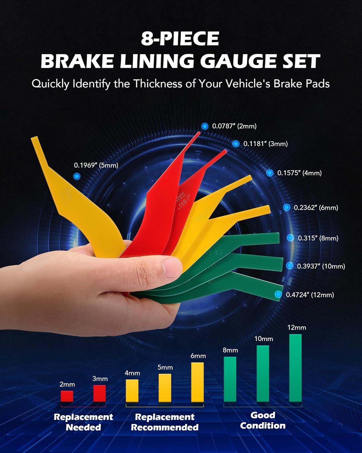 imageOrion Motor Tech 17pc Drum Brake Tool Kit Drum Brake Adjustment Tool with Brake Spring Compressors Remover Installer Pliers Adjusting Spoons ampamp Case Compatible with Chevrolet Toyota Volkswagen Mazda