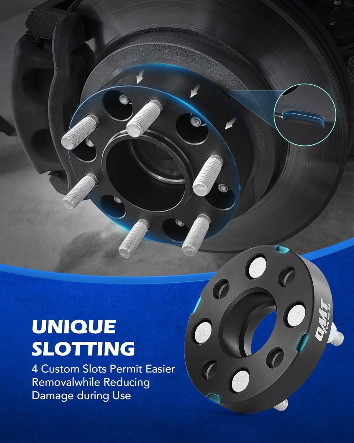 imageOrion Motor Tech 1quot25mm 4x100 Wheel Spacers Compatible with Honda Accord Civic Mini Cooper Toyota Corolla Prius 561mm Bore Hubcentric Wheel Spacer Kit with M12x15 Studs