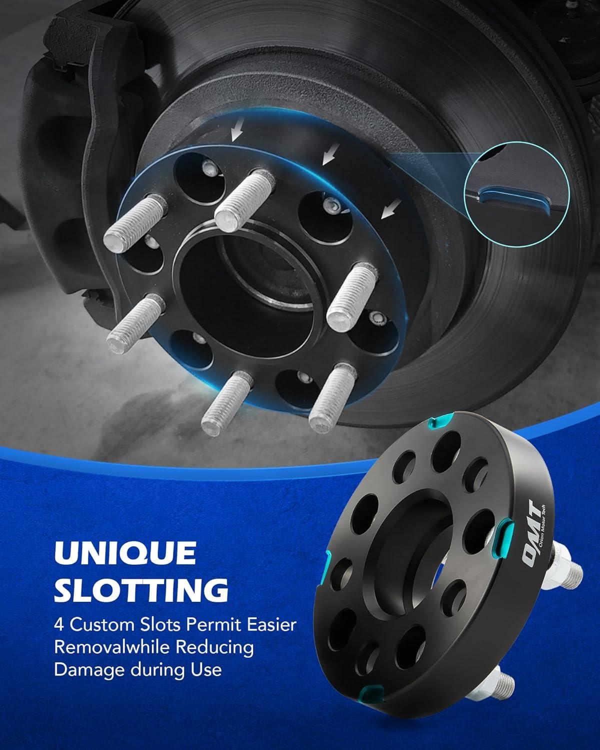 imageOrion Motor Tech 5x100 Wheel Spacers 1 inch Wheel Adapters with Studs Compatible with Subaru Outback Subaru Forester Subaru Impreza Subaru Crosstrek Scion FRS More 25mm Spacer Kit Set of 4