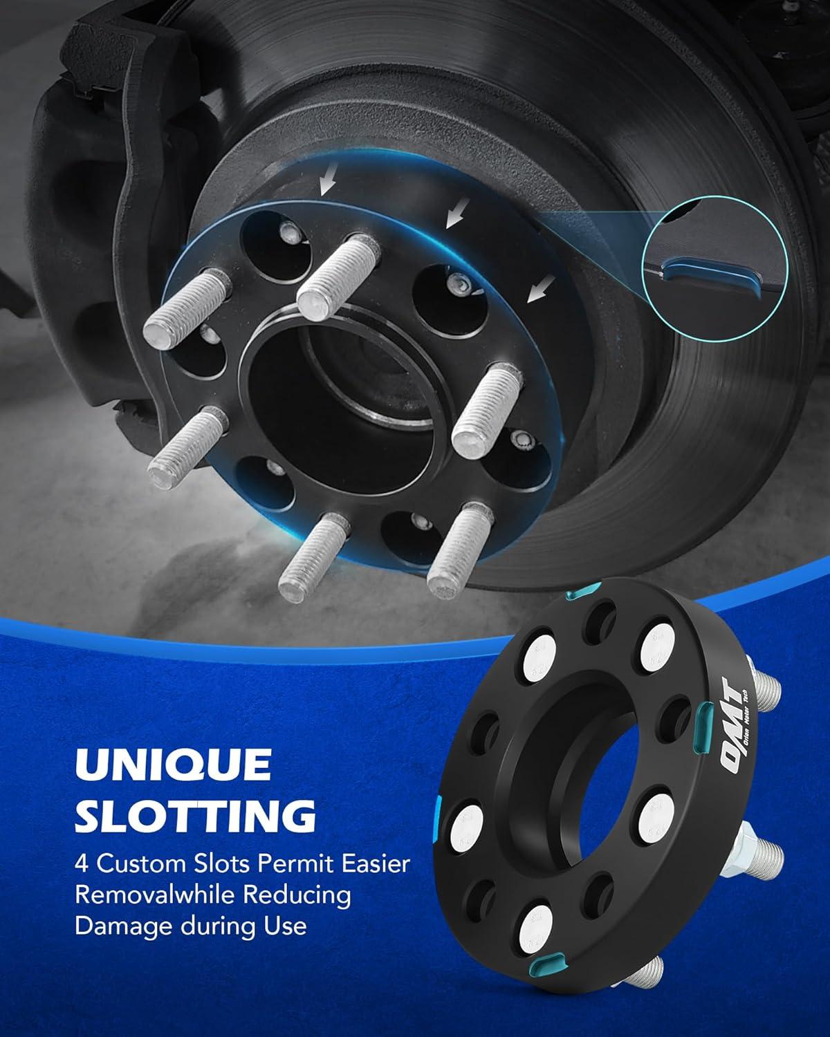 imageOrion Motor Tech 5x45 Hubcentric Wheel Spacers 1 inch 705mm Bore with M14x15 Studs Compatible with 20152022 Ford Mustang EcoBoost 20202022 Explorer 25mm Hub 5x1143 Wheel Spacer Kit Set of 4