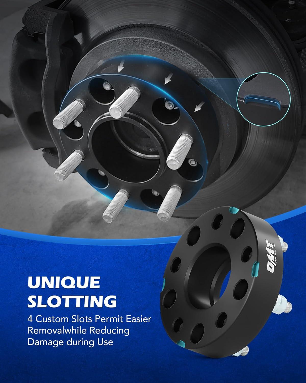 imageOrion Motor Tech 5x5 Wheel Spacers Compatible with Jeep Wrangler JK Grand Cherokee Commander 15quot Wheel Spacers with 12x20 Studs 5x127 715 mm Hub Centric Wheel Spacer Kit Set of 4 Black