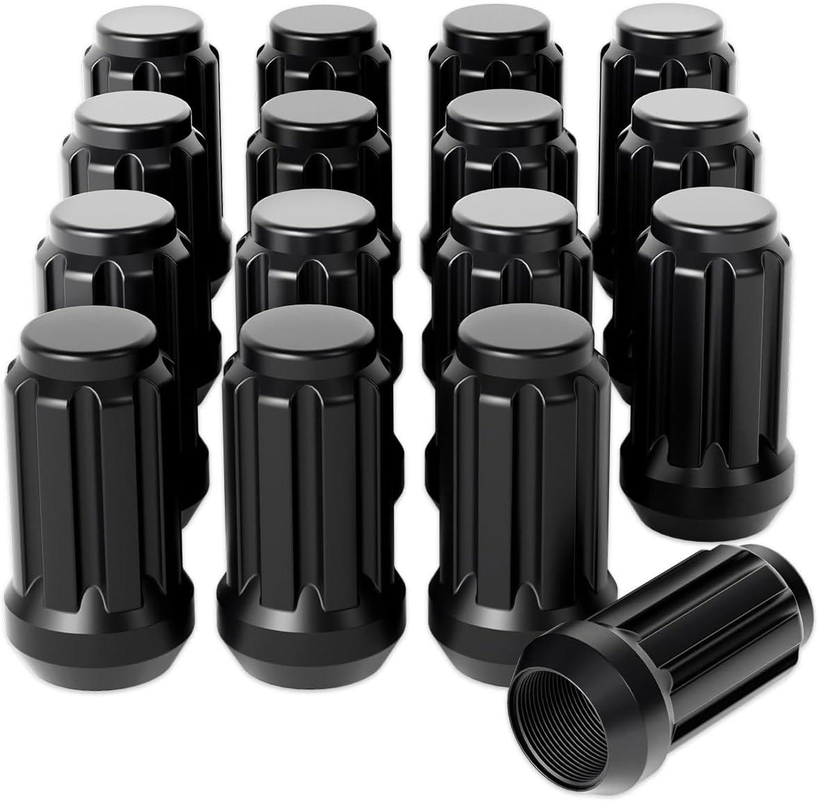 imageOrion Motor Tech 91618 Wheel Lug Nuts 32 Pack Black 916 x 18 Trim Lug Nuts 2 inches Tall Spline Drive Cone Seat Compatible with Dodge 19942011 Ram 2500 3500 Aftermarket Wheel 8x65 5x55Black