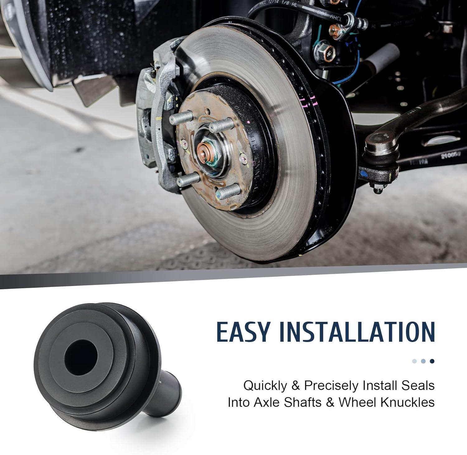 imageOrion Motor Tech Axle Shaft Seal Installer for Wheel Knuckle Vacuum Oil Seal Installation Compatible with 19982004 Ford F250 F350 F450 F550 4X4s Vehicle Sealing Ring Tool for Placement and Fitting