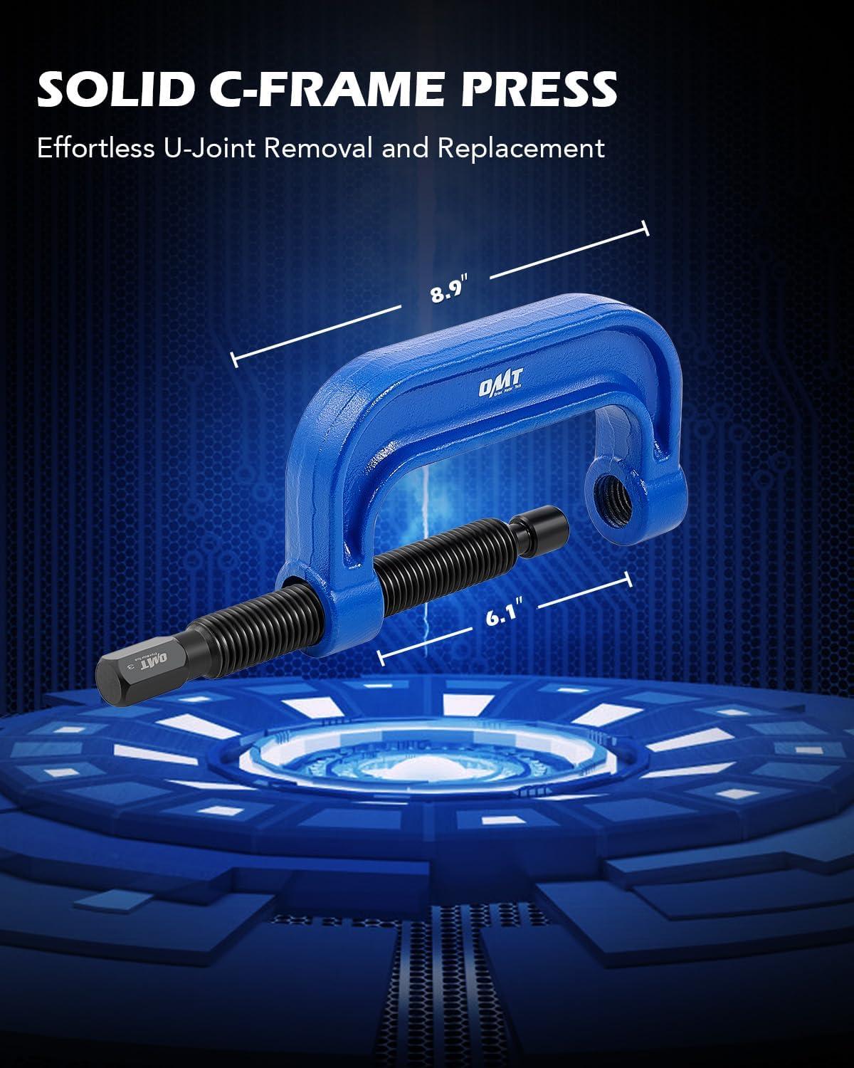 imageOrion Motor Tech Ball Joint Removal Tool Kit 23pc Ball Joint Press ampamp U Joint Removal Kit with Sockets and Universal Adapters Heavy Duty Ball Joint Tool Set for Most 2WD 4WD Cars Trucks SUVs Blackblack