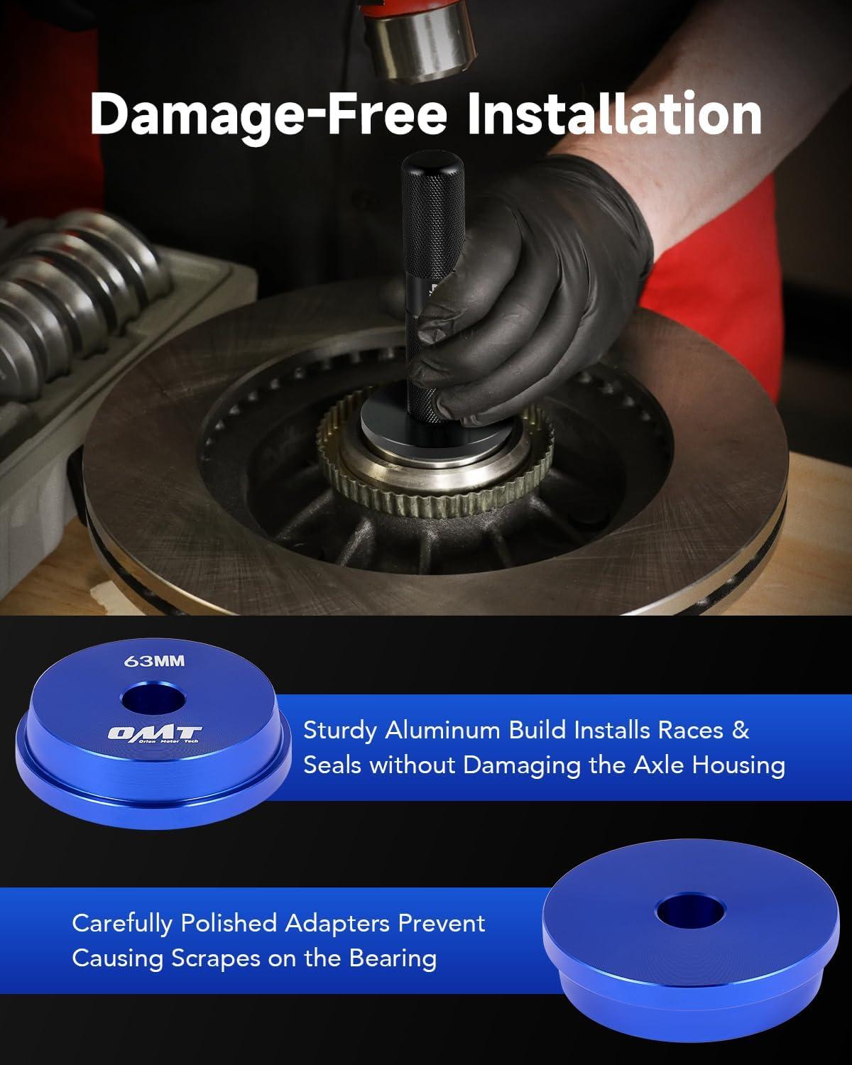 imageOrion Motor Tech Bearing Press Kit 10pc Bearing Race and Seal Driver Set with Seal Driver and 9 Bearing Adapters Seal Installer Bearing Driver Kit for Bearing Installation