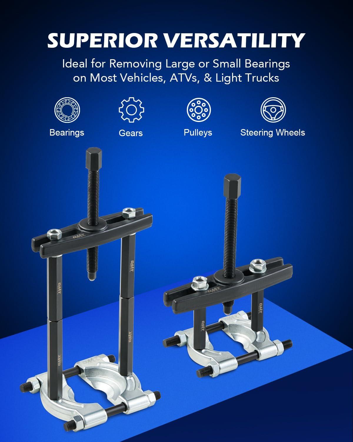 imageOrion Motor Tech Bearing Puller Set 5 Ton Capacity Bearing Separator Pinion Wheel Bearing Removal Kit with 2quot and 3quot Jaws Wheel Hub Axle Puller Set Heavy Duty Bearing Splitter Tool Kitsilver bearing separator