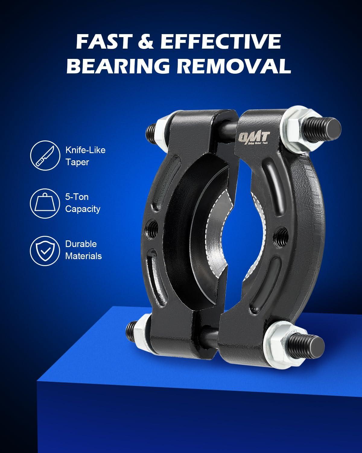 imageOrion Motor Tech Bearing Puller Set 5 Ton Capacity Bearing Separator Pinion Wheel Bearing Removal Kit with 2quot and 3quot Jaws Wheel Hub Axle Puller Set Heavy Duty Bearing Splitter Tool Kitblack bearing separator