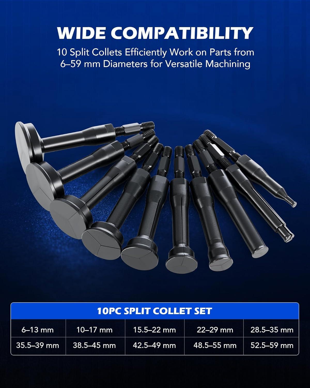 imageOrion Motor Tech Blind Hole Collet Bearing Race and Seal Puller Extractor Kit Slide Hammer Pilot Insert Inner Internal Bearing Removal Tool Set 16PCSblue