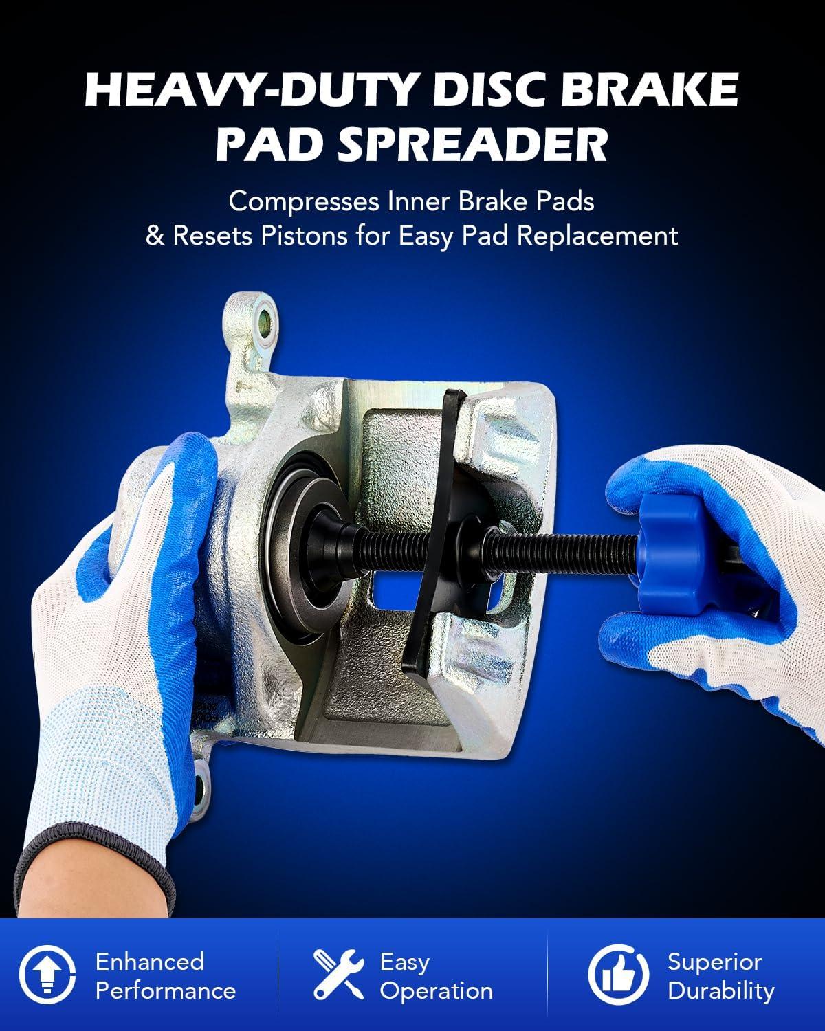 imageOrion Motor Tech Brake Pad Spreader Heavy Duty Brake Pad Spreader Tool Brake Piston Compressor Tool for Compressing Inner Pad Solid Steel Disc Brake Caliper Spreader for Cars ampamp Light TrucksAdvanced