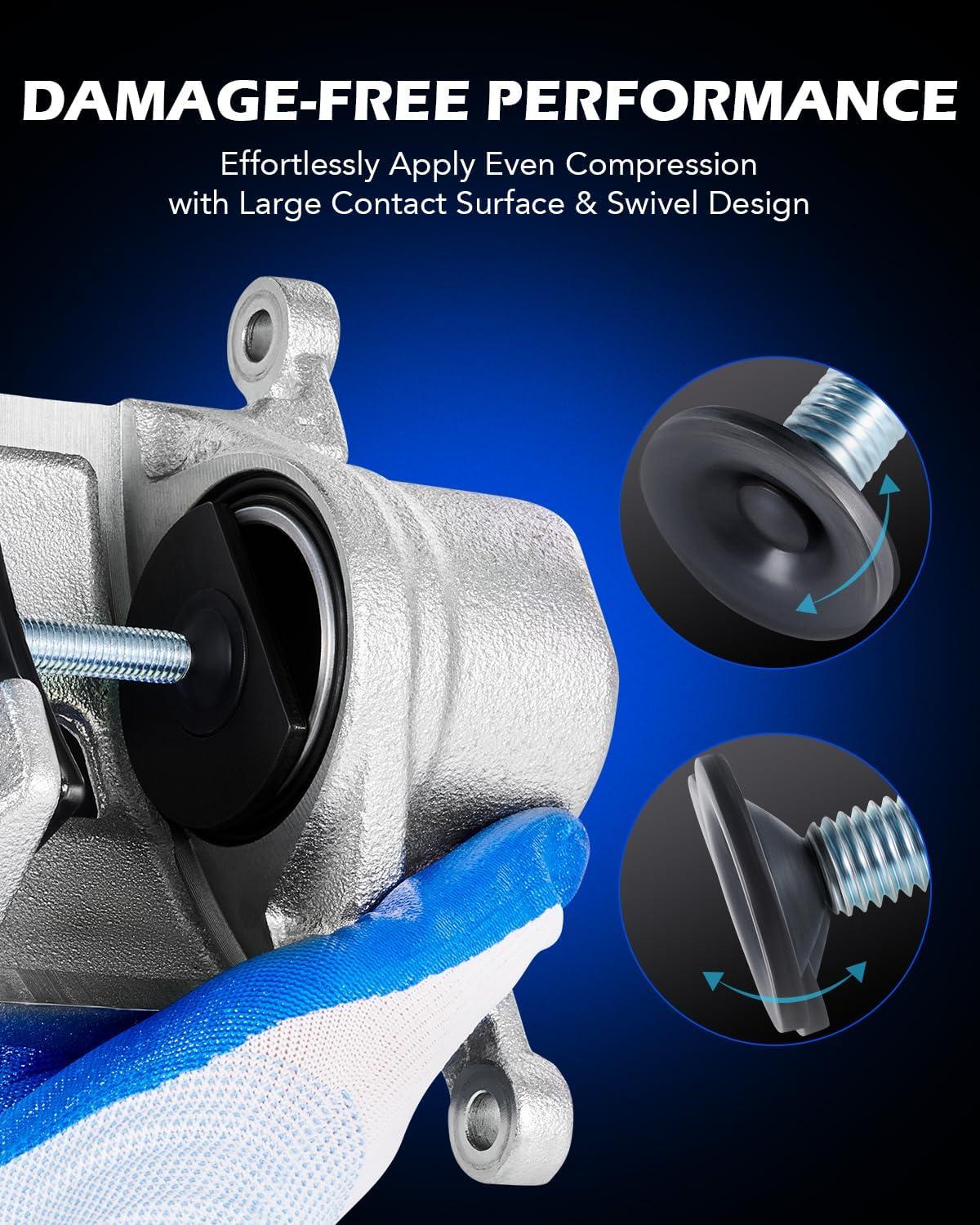 imageOrion Motor Tech Brake Pad Spreader Heavy Duty Brake Pad Spreader Tool Brake Piston Compressor Tool for Compressing Inner Pad Solid Steel Disc Brake Caliper Spreader for Cars ampamp Light TrucksLite