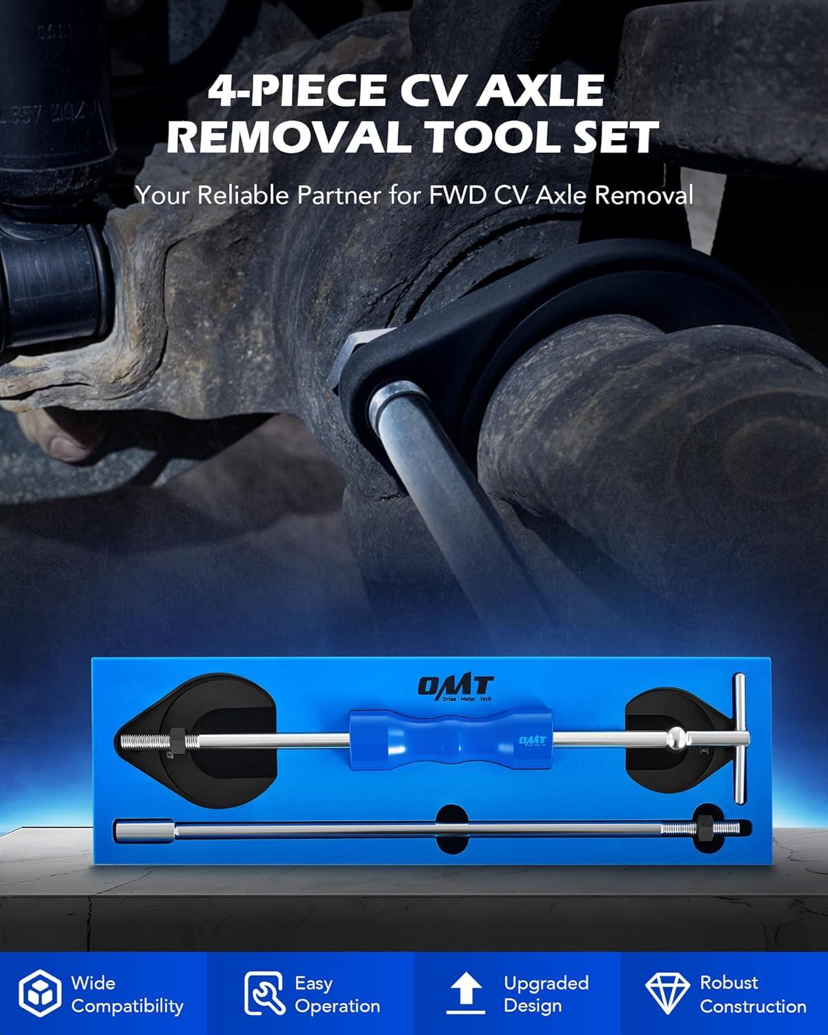 imageOrion Motor Tech CV Axle Removal Tool 4 pc Axle Puller Set with 50 ampamp 64 mm CV Joint Forks HeavyDuty Slide Hammer CV Shaft Removal Tool for Ford Taurus Mercury Sable SVT Raptor Lincoln Navigator