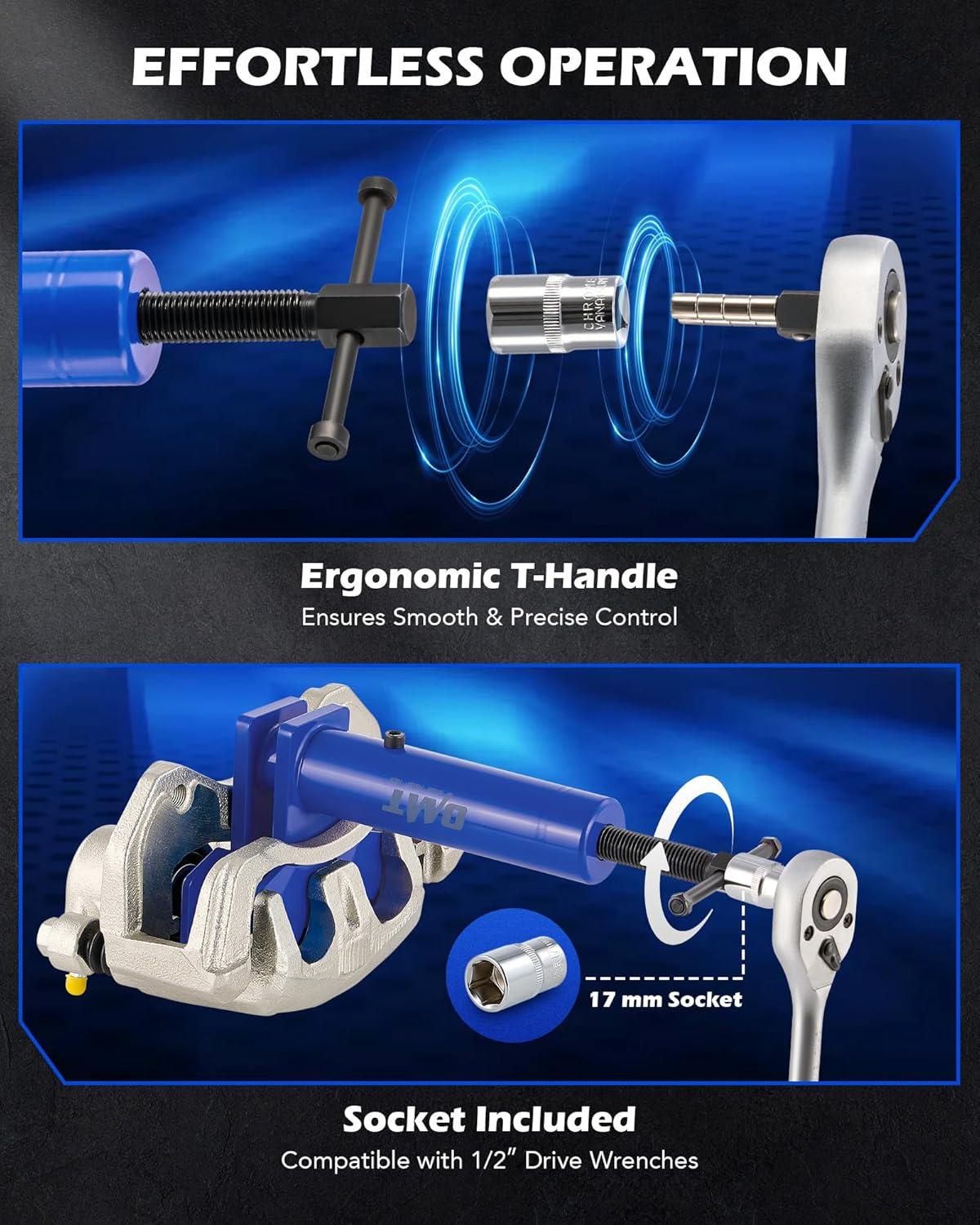 imageOrion Motor Tech Caliper Piston Compressor Tool Universal Brake Caliper Tool for Multi Piston Brake Pad Spreader Heavy Duty Brake Caliper Spreader Tool with Magnetic Expansion Plates ampamp Hanger Hooks