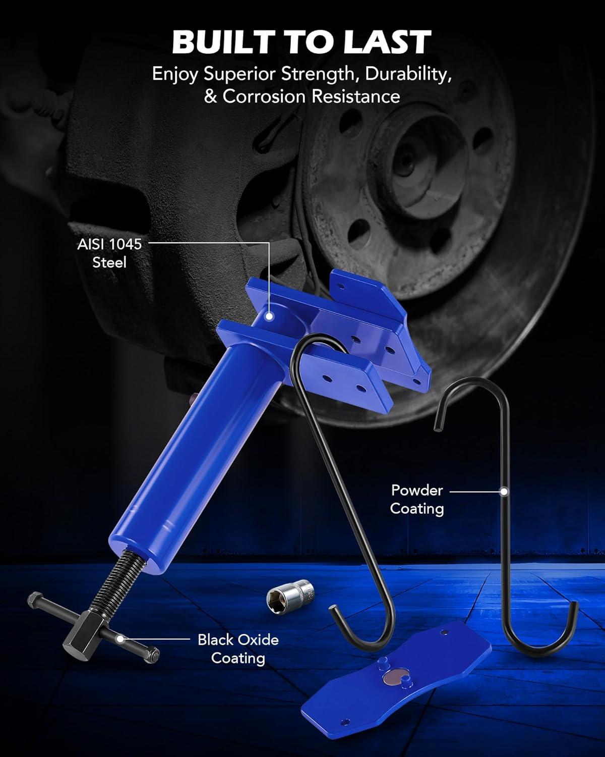 imageOrion Motor Tech Caliper Piston Compressor Tool Universal Brake Caliper Tool for Multi Piston Brake Pad Spreader Heavy Duty Brake Caliper Spreader Tool with Magnetic Expansion Plates ampamp Hanger Hooks