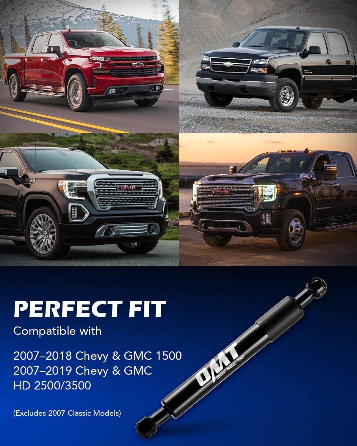 imageOrion Motor Tech Compatible with 0719 Silverado Sierra Pickup Tailgate Assist Truck Tail Gate Lift Assist Tailgate Shock Compatible with 20072019 Chevy Silverado GMC Sierra 1500 2500 3500 HDSilver