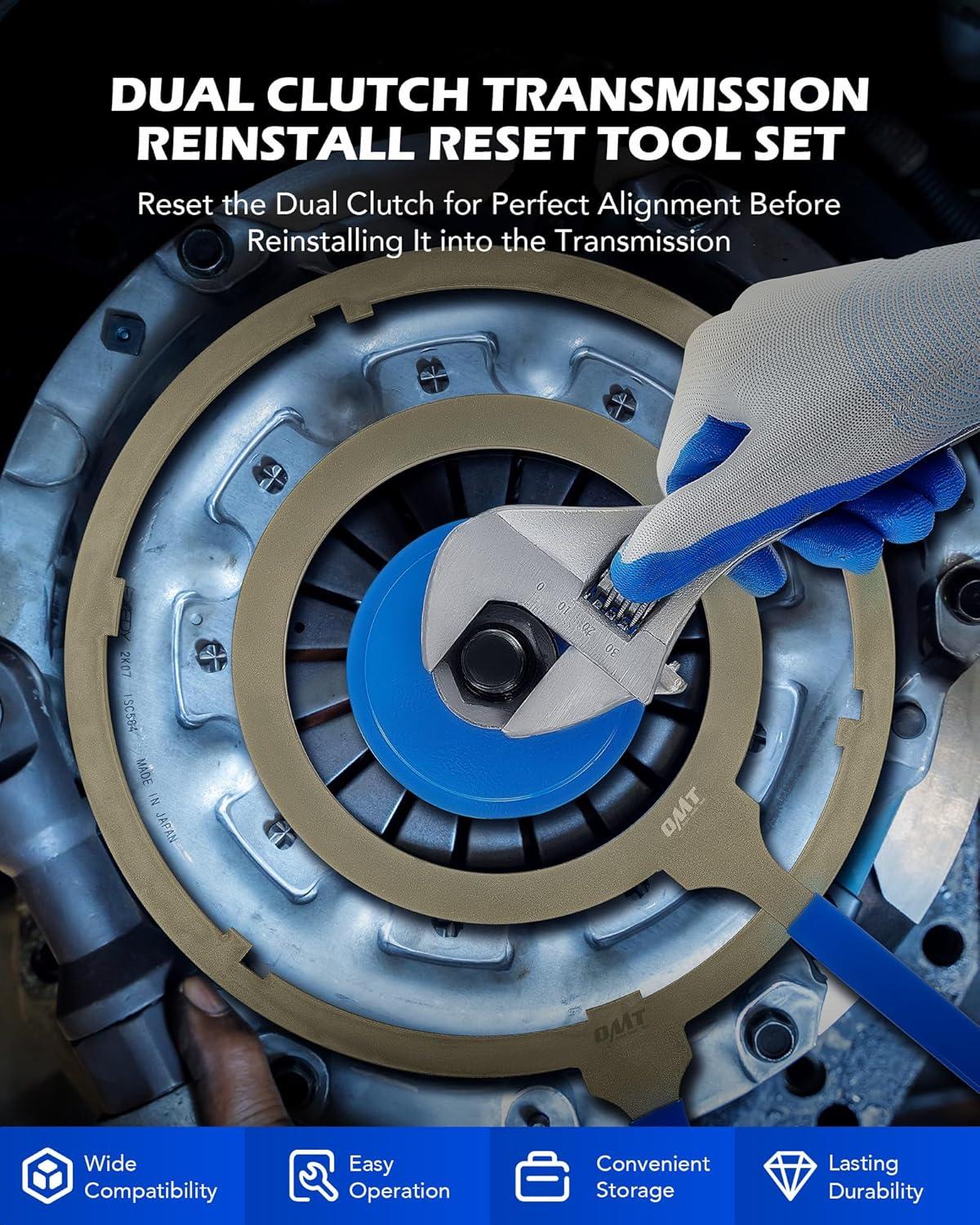 imageOrion Motor Tech Dual Clutch Transmission Remover Installer Tool Kit Compatible with Ford DPS6 DCT 30pc Heavy Dual Clutch Transmission Reinstall Reset Tool All in One Clutch Tool KitRemover