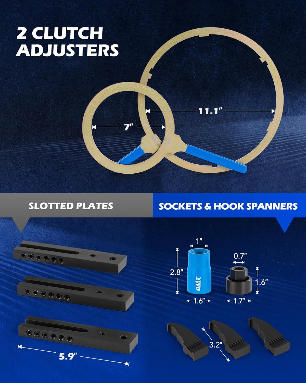 imageOrion Motor Tech Dual Clutch Transmission Remover Installer Tool Kit Compatible with Ford DPS6 DCT 30pc Heavy Dual Clutch Transmission Reinstall Reset Tool All in One Clutch Tool KitRemover and Installer