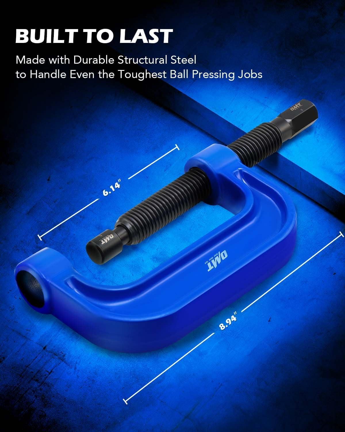 imageOrion Motor Tech Heavy Duty Ball Joint Press ampamp U Joint Removal Tool Kit with 4wd Adapters for Most 2WD and 4WD Cars and Light Trucks BKblue Cframe
