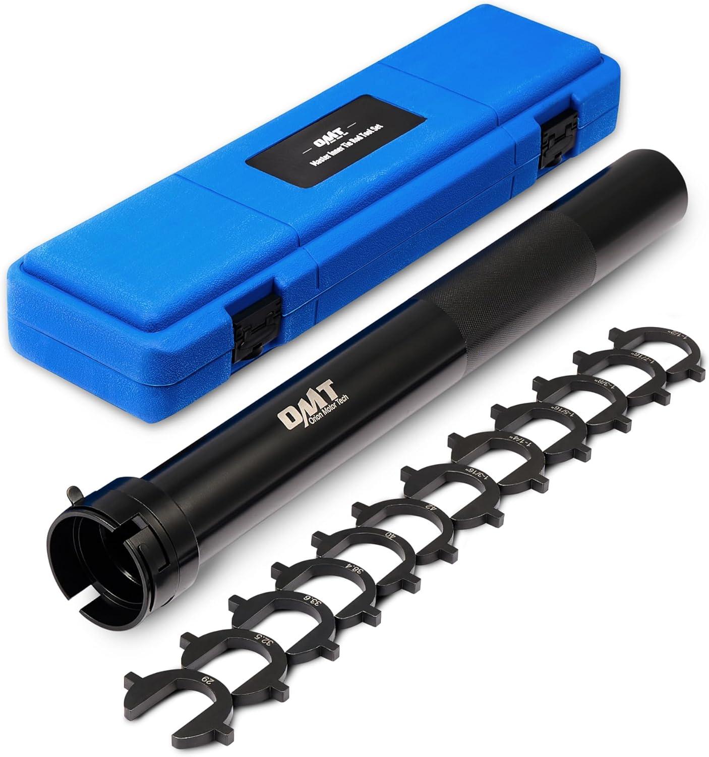 imageOrion Motor Tech Inner Tie Rod Removal Tool Kit Inner Tie Rod Tool for Tie Rod Removal and Installation Master Inner Tie Rod Tool Set with 12 Crowfoot Adapters 12 Inch Drive Tubeblack