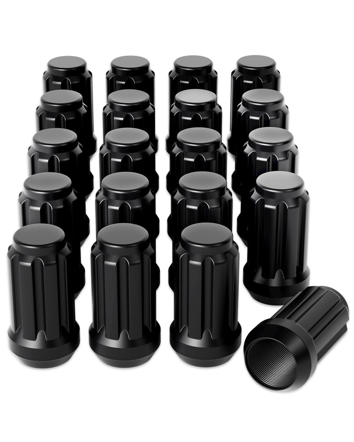 imageOrion Motor Tech M12x15 Lug Nuts Cone Seat Lug Nut Set with 34 Inch Hex 12x15mm Wheel Lug Nuts Compatible with Ford Focus Fusion Escape and More 611303 CV6Z1012C OEM Style Chrome Set of 20Black