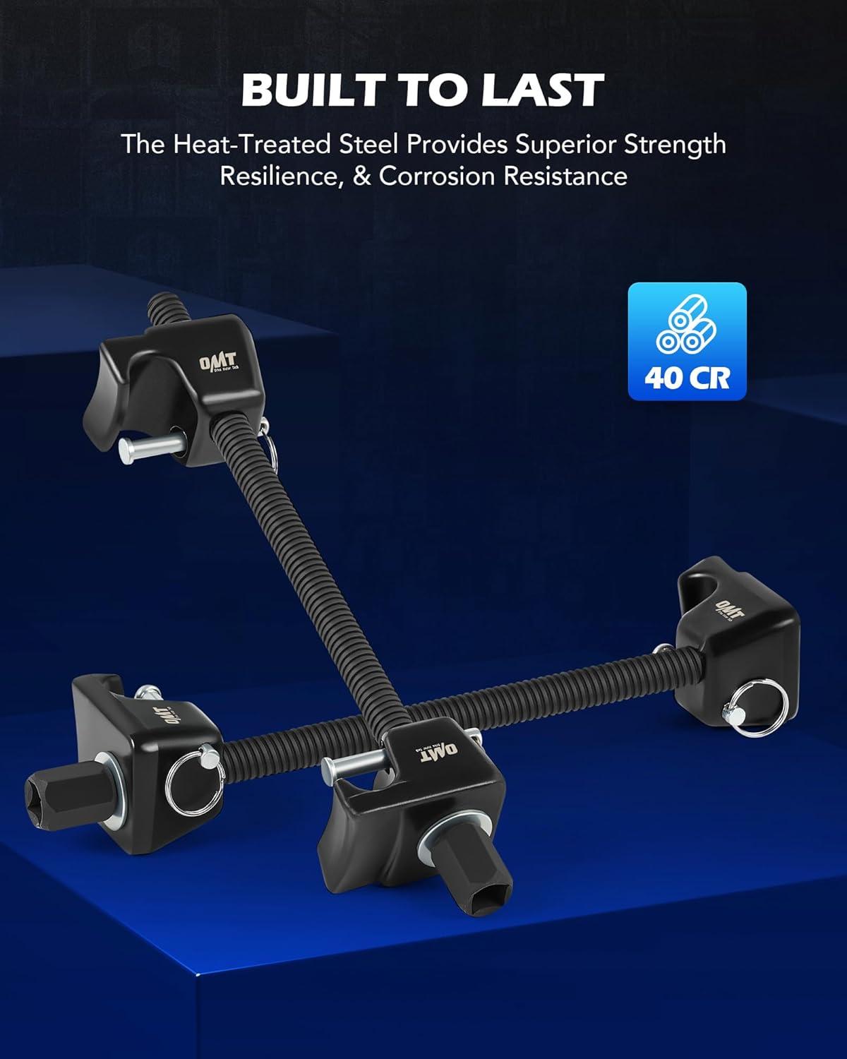imageOrion Motor Tech Macpherson Strut Spring Compressor Tool Set with 105quot Range Dual HeavyDuty Coil Spring Compressor Tools with 12quot Square Drive 1316quot Hex Auto Tool Set for Suspension Work BlueBlack