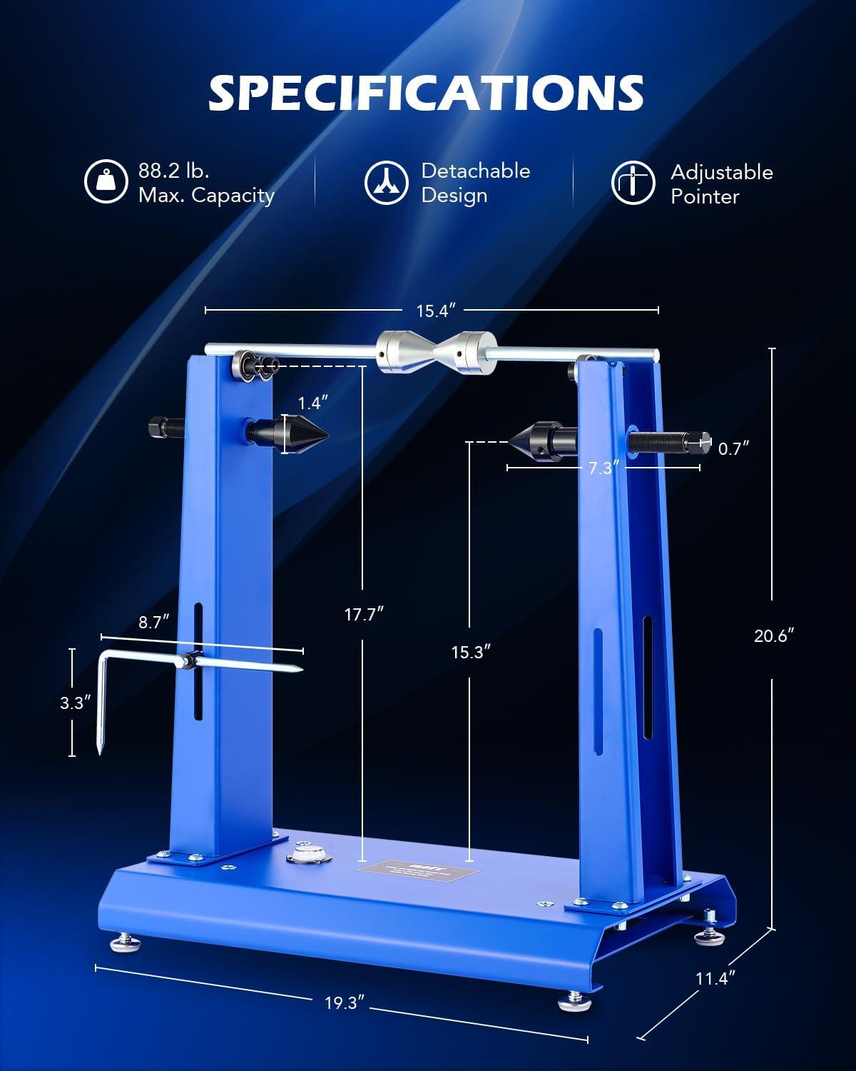 imageOrion Motor Tech Motorcycle Wheel Balancer ampamp Truing Stand Tire Balancer Stand for Motorcycle Wheel with Adjustable Truing Pointer Heavy Duty Bicycle Wheel Truing Stand for Sport Dirt Bike