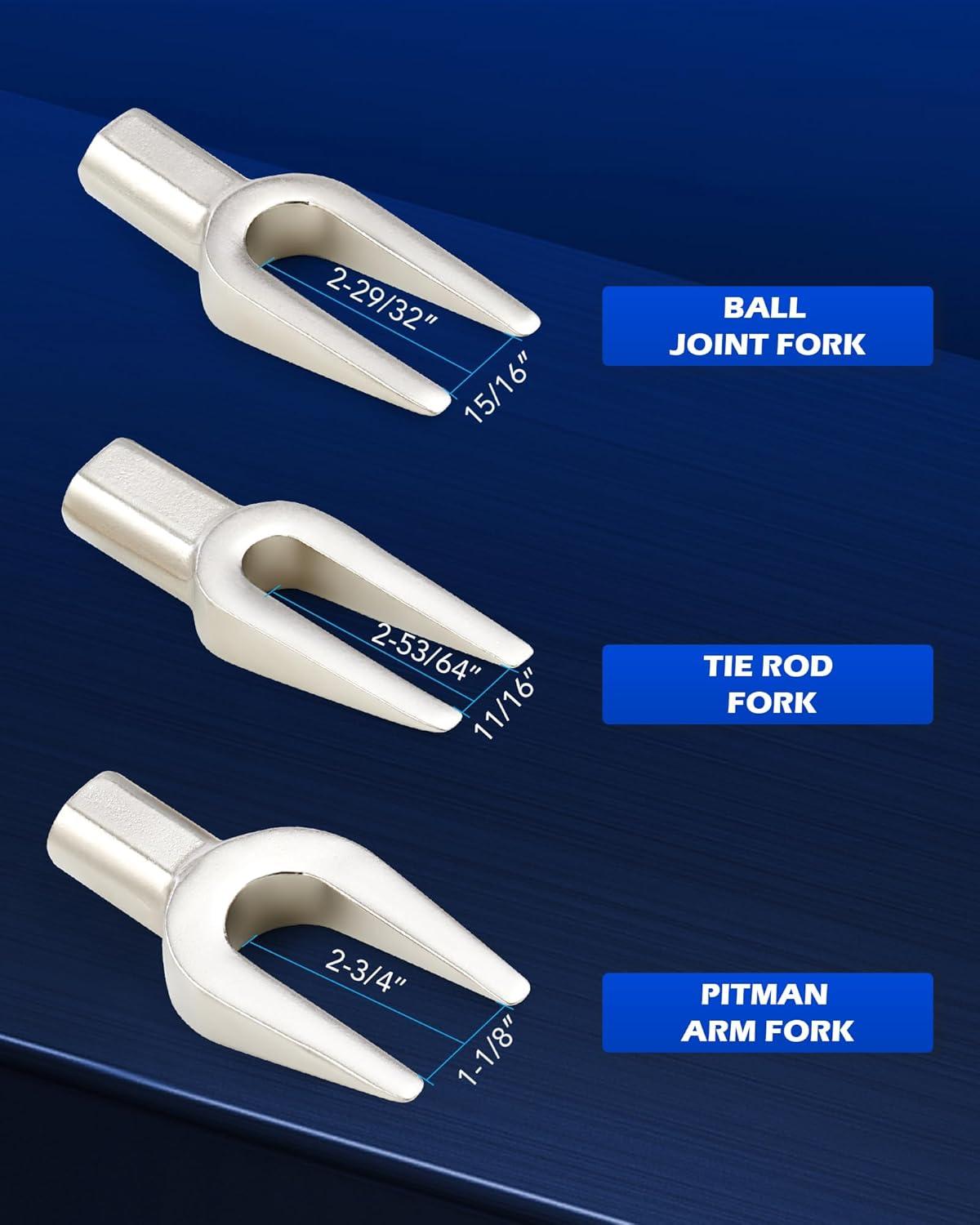 imageOrion Motor Tech Pickle Fork Tool Set 5pcs Ball Joint Separator Tool Heavy Duty Tie Rod Removal Tool for Car Van Light Truck Ball Joint Remover for Pitman Arm Removal