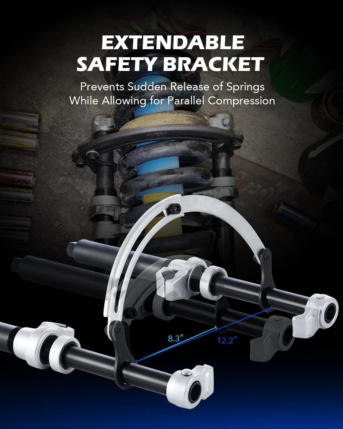 imageOrion Motor Tech Spring Compressor Tool Coil Spring Compressor Tool Set of 2 with Extendable Bracket Heavy Duty Strut Spring Compressor Tool with 2200 lb Capacity for Car Truck