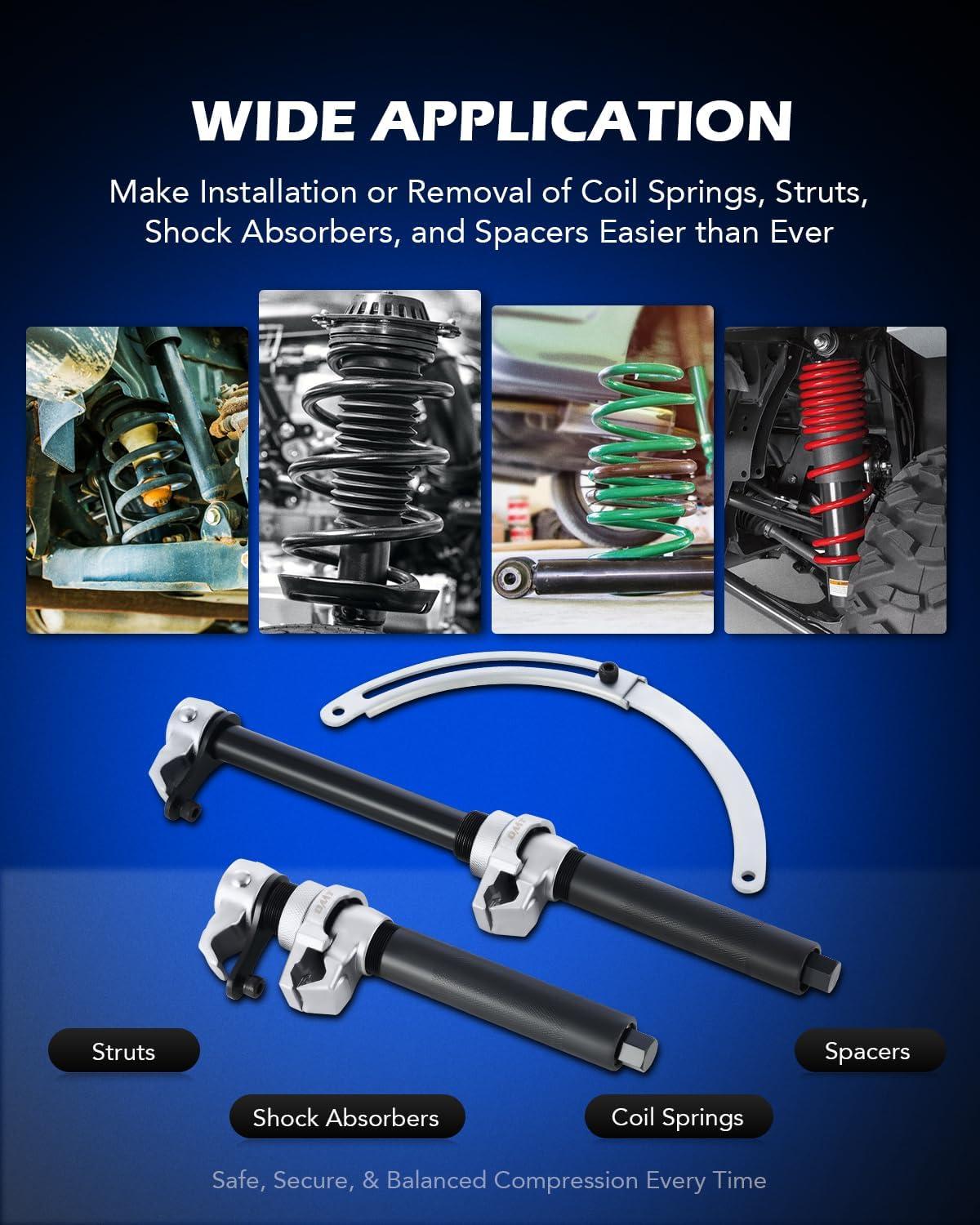 imageOrion Motor Tech Spring Compressor Tool Coil Spring Compressor Tool Set of 2 with Extendable Bracket Heavy Duty Strut Spring Compressor Tool with 2200 lb Capacity for Car Truck