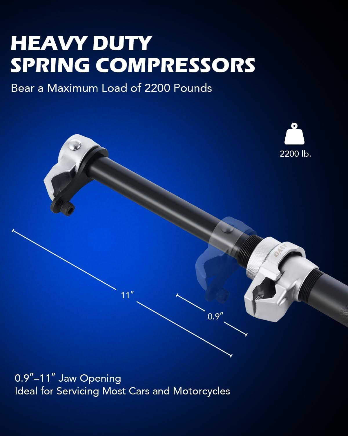 imageOrion Motor Tech Spring Compressor Tool Coil Spring Compressor Tool Set of 2 with Extendable Bracket Heavy Duty Strut Spring Compressor Tool with 2200 lb Capacity for Car Truck