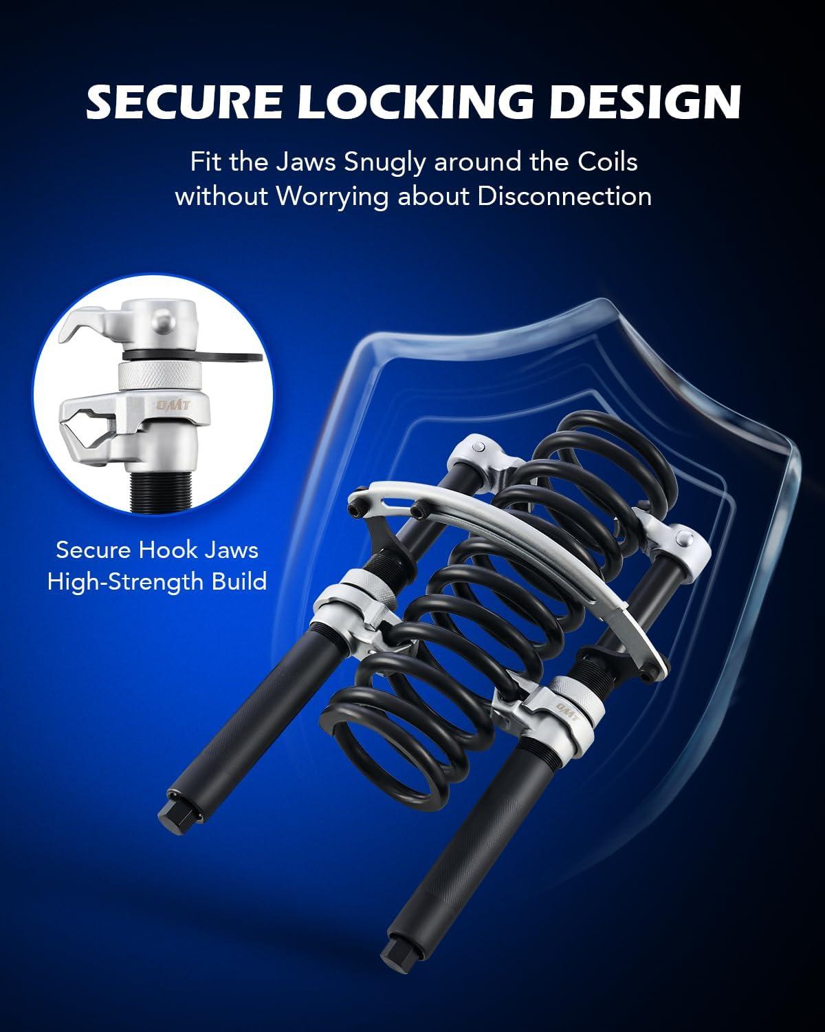 imageOrion Motor Tech Spring Compressor Tool Coil Spring Compressor Tool Set of 2 with Extendable Bracket Heavy Duty Strut Spring Compressor Tool with 2200 lb Capacity for Car Truck