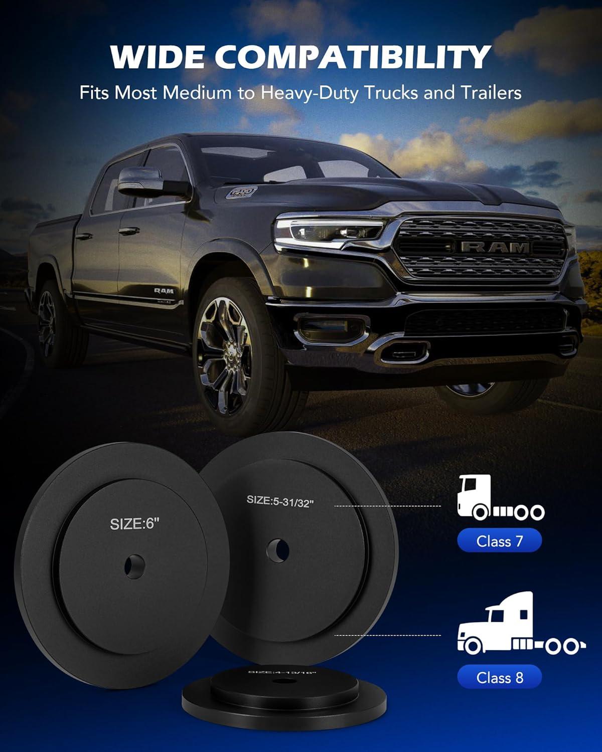 imageOrion Motor Tech Truck Hub Seal Installer Kit Heavy Duty Seal Drivers Compatible with Class 7 8 Trucks Set of 5black