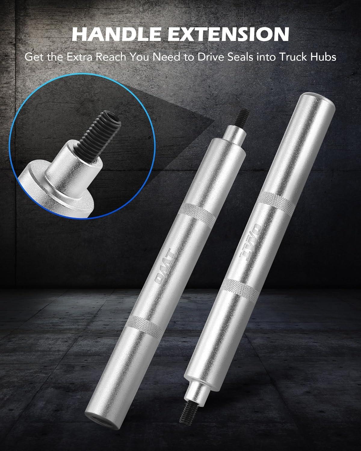 imageOrion Motor Tech Truck Hub Seal Installer Kit Heavy Duty Seal Drivers Compatible with Class 7 8 Trucks Set of 5silver