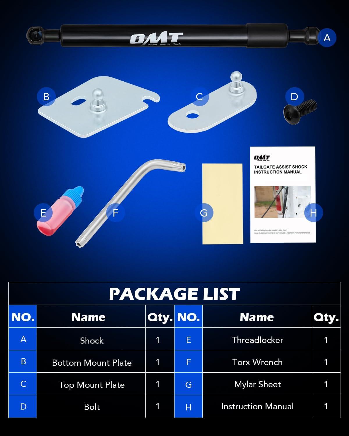 imageOrion Motor Tech Truck Tailgate Assist Pickup Tailgate Lift Assist Kit Compatible with 1997 1998 1999 2000 2001 2002 2003 Ford F150 1999 to 2016 F250 F350 Super Duty ampamp 2010 to 2016 F450 Super DutyOMT43204