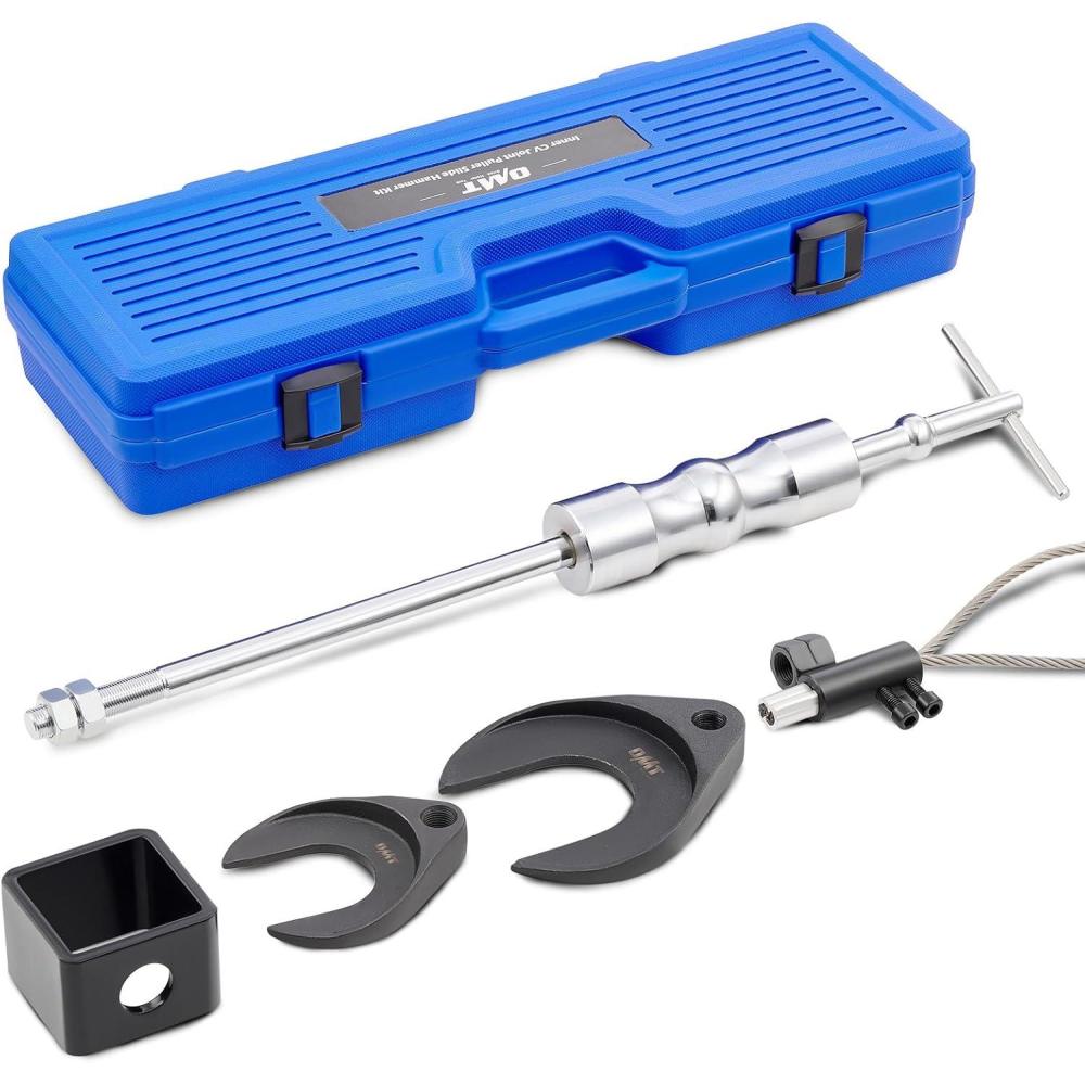 imageOMT Inner CV Axle Puller Tool Set with 58quot18 Slide Hammer ampamp Adapter  Inner CV Joint Removal Tool Kit  Front Wheel Drive Axle Puller Set Compatible with Taurus Sable FWDs from 1986 to 20212  25 CV Joint Fork