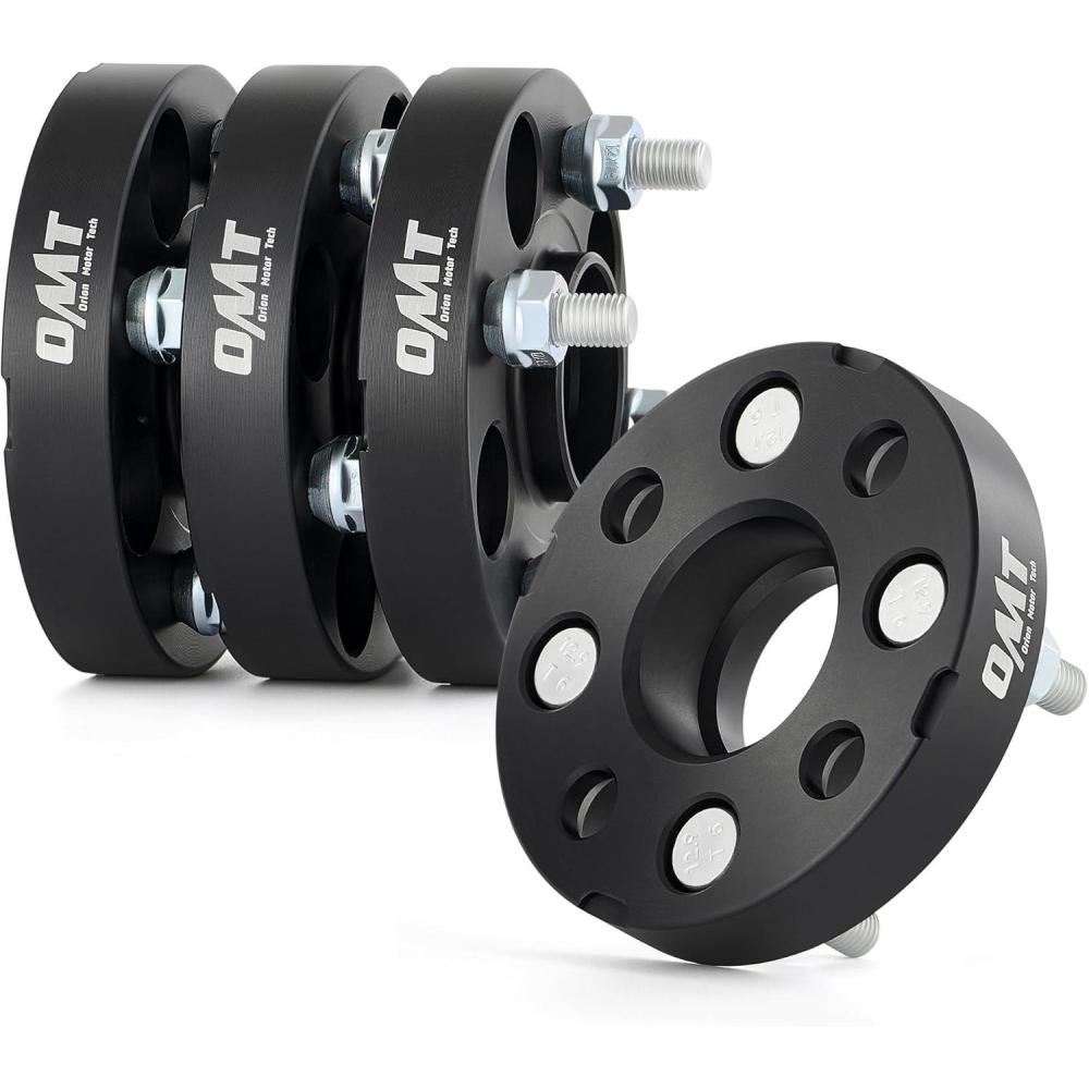 imageOrion Motor Tech 1quot25mm 4x100 Wheel Spacers Compatible with Honda Accord Civic Mini Cooper Toyota Corolla Prius 561mm Bore Hubcentric Wheel Spacer Kit with M12x15 Studs