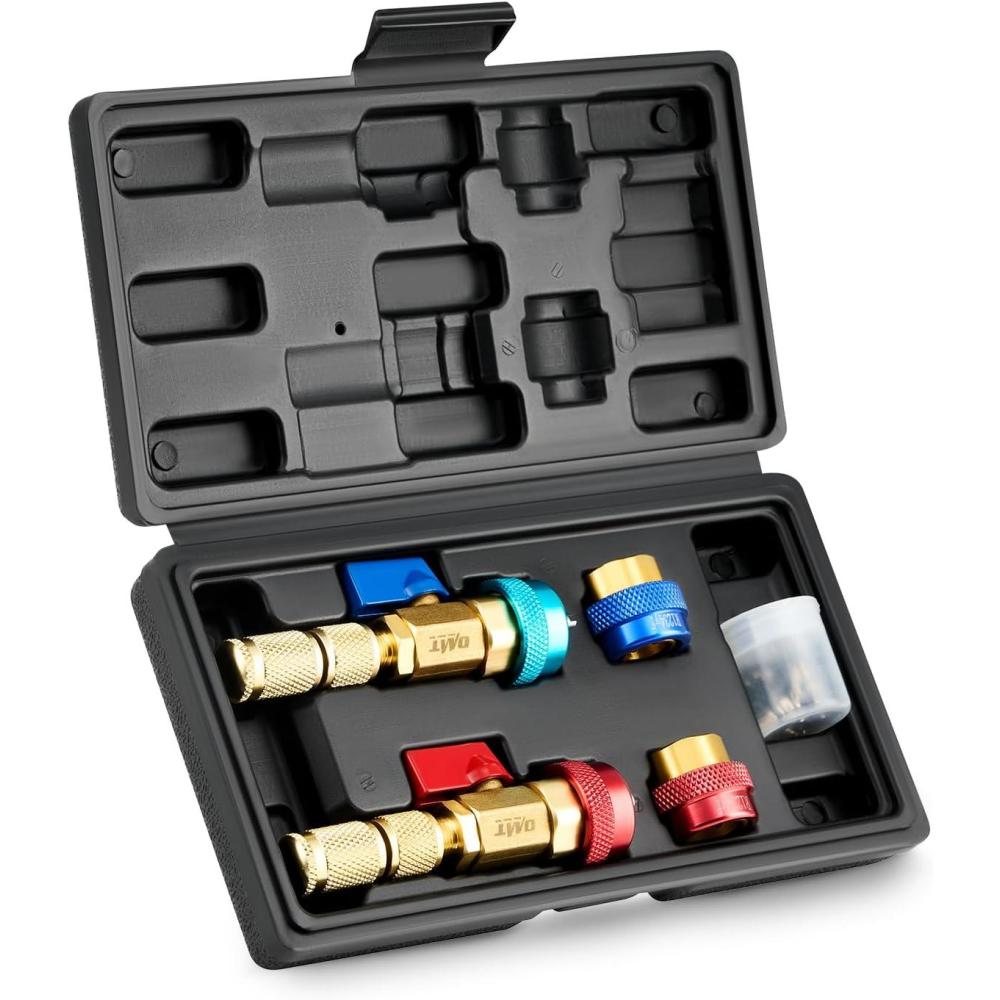 imageOrion Motor Tech AC Valve Core Removal Tool R134a R1234yf R22 Valve Core Remover Installer Tool Kit for Automotive Air Conditioning Systems AC Valve Core Tool for Standard JRA and Schrader Valve