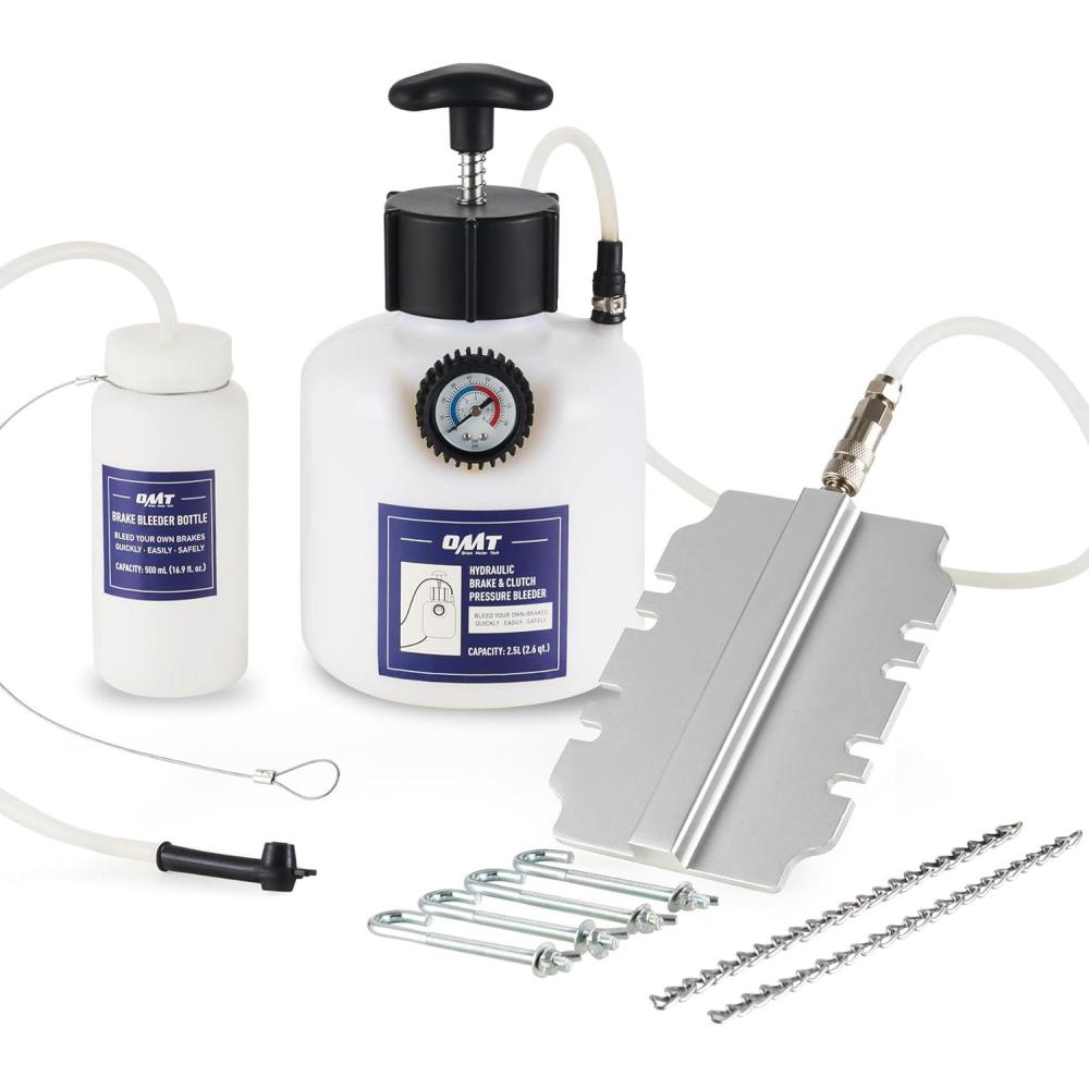 imageOrion Motor Tech Pressure Bleeder 25L Brake Pressure Bleeder with 507mm Adapter 26qt Manual Power Brake Bleeder with 500mL Brake Bleeder Bottle Compatible with Ford Subaru Nissan Infinity425x675Adapter