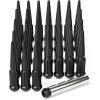 image14x15 Lug Nuts Black 32 Piece M14x15 Spike Lug Nuts Wheel Accessories Compatible with Chevy Ram Ford GMCBlack