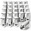 imageM14x15 Spline Lug Nuts with Cone Seat Chrome Plated Wheel Lug Nuts Compatible with Chevrolet Silverado Suburban 1500 Ford Expedition F150 Ram 1500ampamp More Set of 24Silver