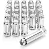 imageM14x15 Spline Lug Nuts with Cone Seat Chrome Plated Wheel Lug Nuts Compatible with Chevrolet Silverado Suburban 1500 Ford Expedition F150 Ram 1500ampamp More Set of 24Silver