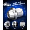 imageM14x15 Spline Lug Nuts with Cone Seat Chrome Plated Wheel Lug Nuts Compatible with Chevrolet Silverado Suburban 1500 Ford Expedition F150 Ram 1500ampamp More Set of 24Silver