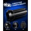 imageM14x15 Spline Lug Nuts with Cone Seat Chrome Plated Wheel Lug Nuts Compatible with Chevrolet Silverado Suburban 1500 Ford Expedition F150 Ram 1500ampamp More Set of 24Black