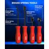 imageOrion Motor Tech 10pc Drum Brake Tool Kit Drum Brake Tool with Drum Brake Spring Tool Brake Spring Compressor Brake Spring Pliers Drum Brake Adjusting Tool Brake Spoon Set Brake Drum Tool Kit