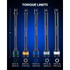 imageOrion Motor Tech 12 Inch Drive Torque Limiting Extension Bar 150 ftlb Black Chromoly Steel5 PCS