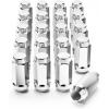 imageOrion Motor Tech 12quot20 Open End Lug Nuts 34quot 19mm Hex 084x09 in Chrome Plated Wheel Lug Nuts Compatible with Dodge Dakota Ramcharger Ford Bronco Explorer F150 Jeep Wrangler Set of 20Silver