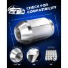 imageOrion Motor Tech 12quot20 Open End Lug Nuts 34quot 19mm Hex 084x09 in Chrome Plated Wheel Lug Nuts Compatible with Dodge Dakota Ramcharger Ford Bronco Explorer F150 Jeep Wrangler Set of 20Silver