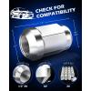 imageOrion Motor Tech 12quot20 Open End Lug Nuts 34quot 19mm Hex 084x09 in Chrome Plated Wheel Lug Nuts Compatible with Dodge Dakota Ramcharger Ford Bronco Explorer F150 Jeep Wrangler Set of 20Silver