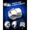imageOrion Motor Tech 12quot20 Open End Lug Nuts 34quot 19mm Hex 084x09 in Chrome Plated Wheel Lug Nuts Compatible with Dodge Dakota Ramcharger Ford Bronco Explorer F150 Jeep Wrangler Set of 20Silver