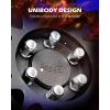 imageOrion Motor Tech 12quot20 Open End Lug Nuts 34quot 19mm Hex 084x09 in Chrome Plated Wheel Lug Nuts Compatible with Dodge Dakota Ramcharger Ford Bronco Explorer F150 Jeep Wrangler Set of 20Silver