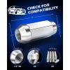 imageOrion Motor Tech 12quot20 Open End Lug Nuts 34quot 19mm Hex 084x09 in Chrome Plated Wheel Lug Nuts Compatible with Dodge Dakota Ramcharger Ford Bronco Explorer F150 Jeep Wrangler Set of 20Silver